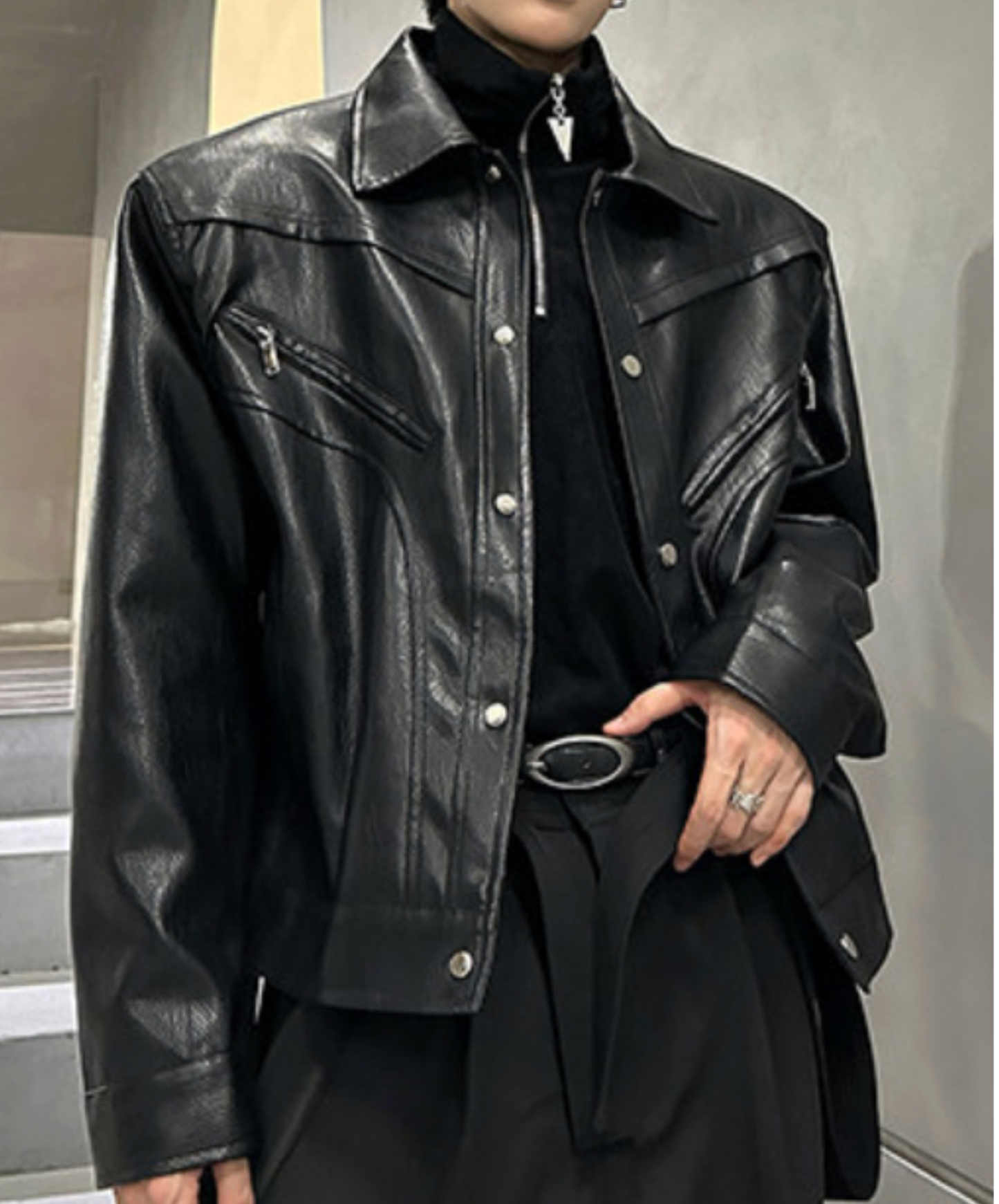 dark half-zip neck sweatshirts EN2637