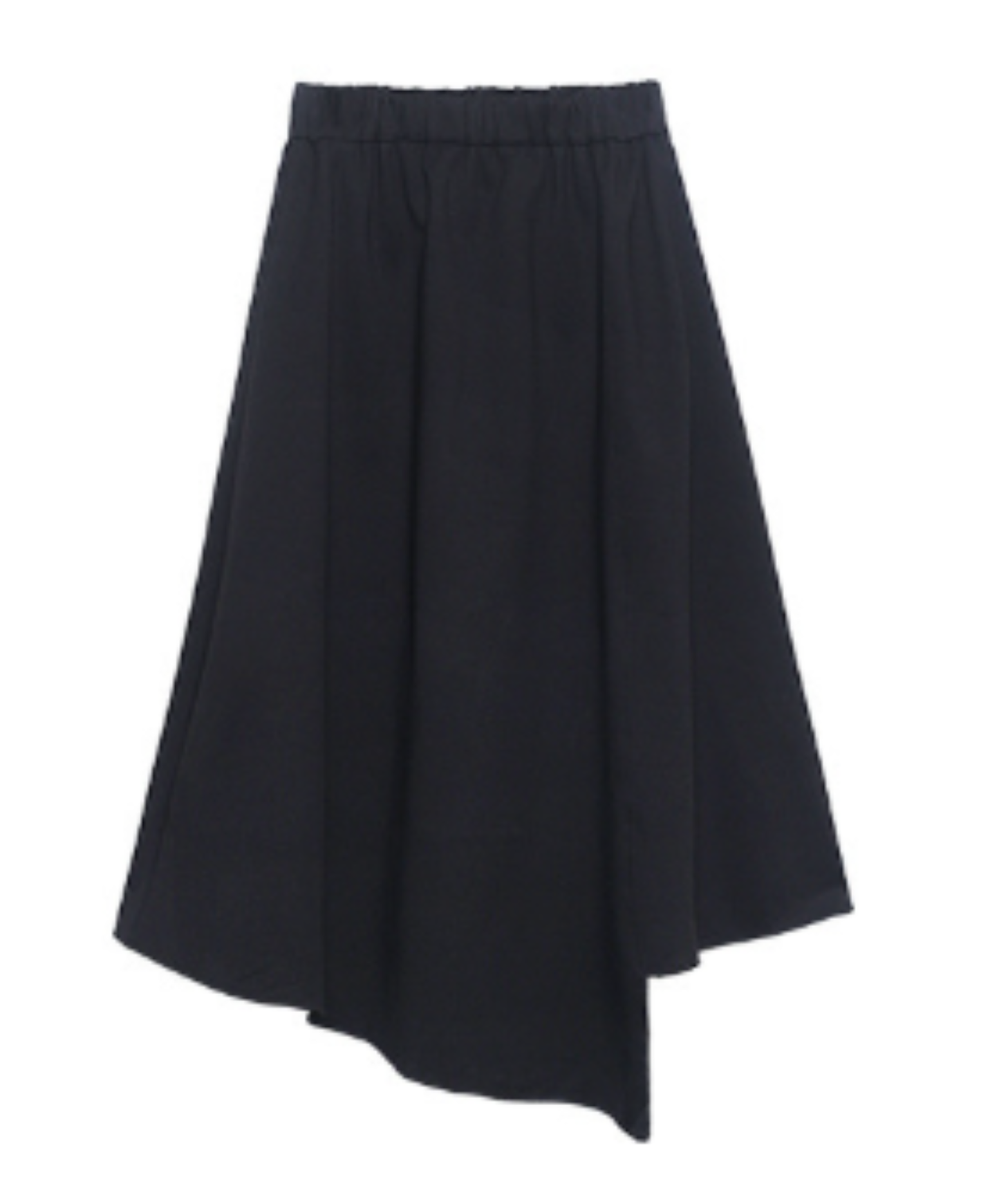 dark asymmetrical layered-look zip-line skirt EN3169