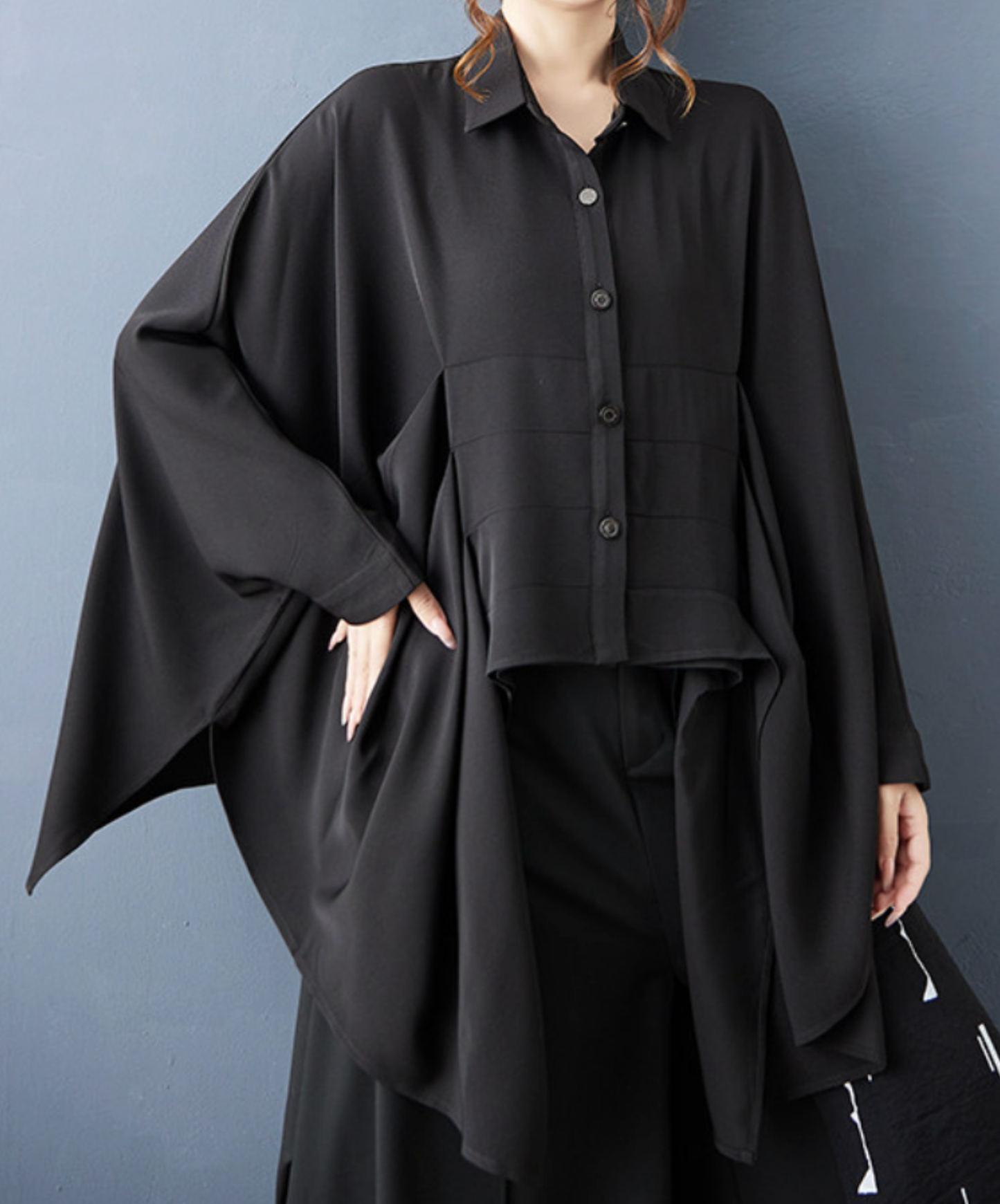 bat wing sleeve Irregular shirt EN2680