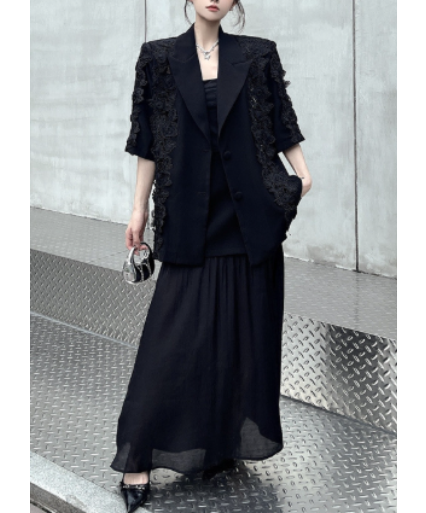 chemical lace embroidery jacket EN2918