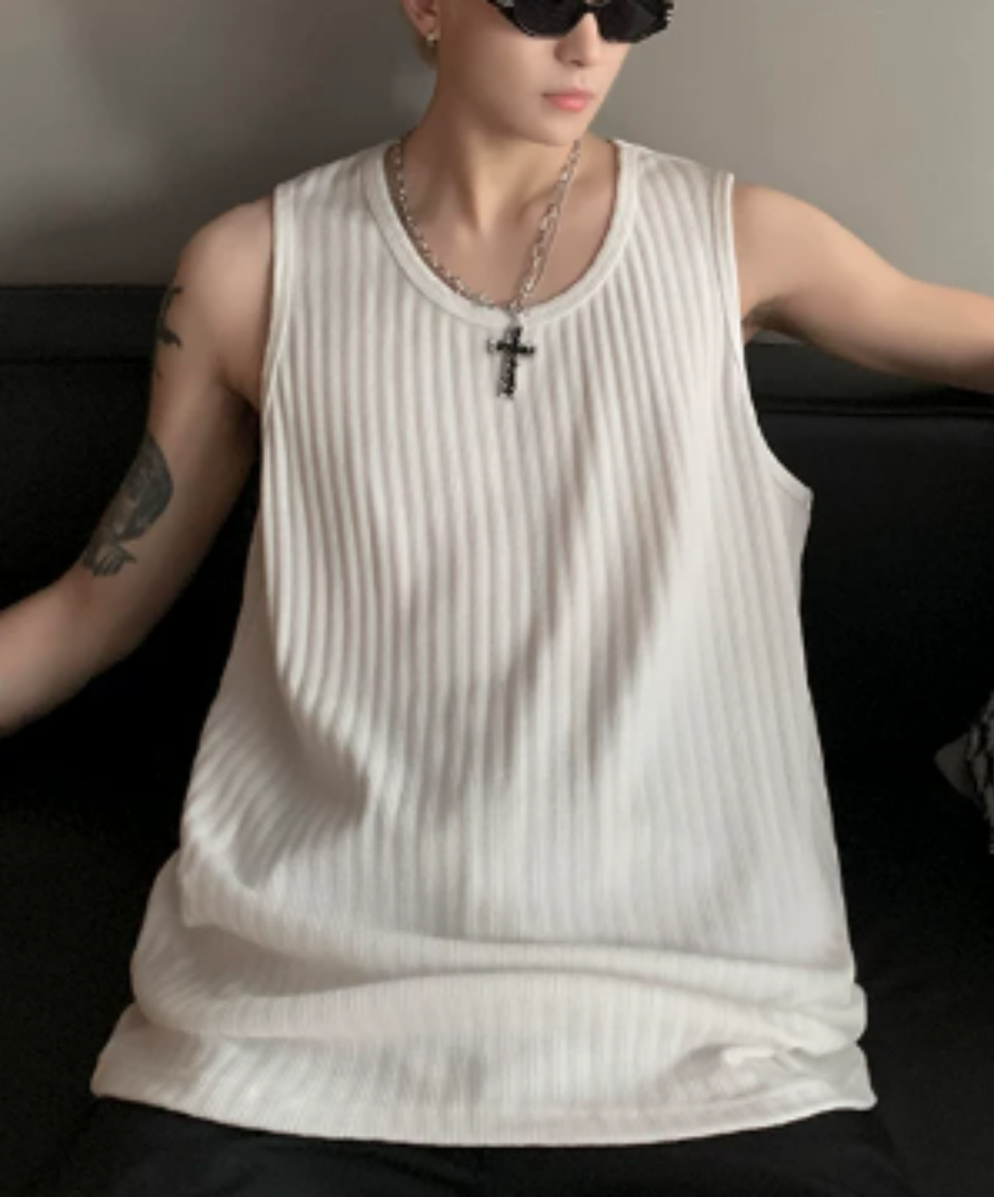 simple rib tank top EN2936