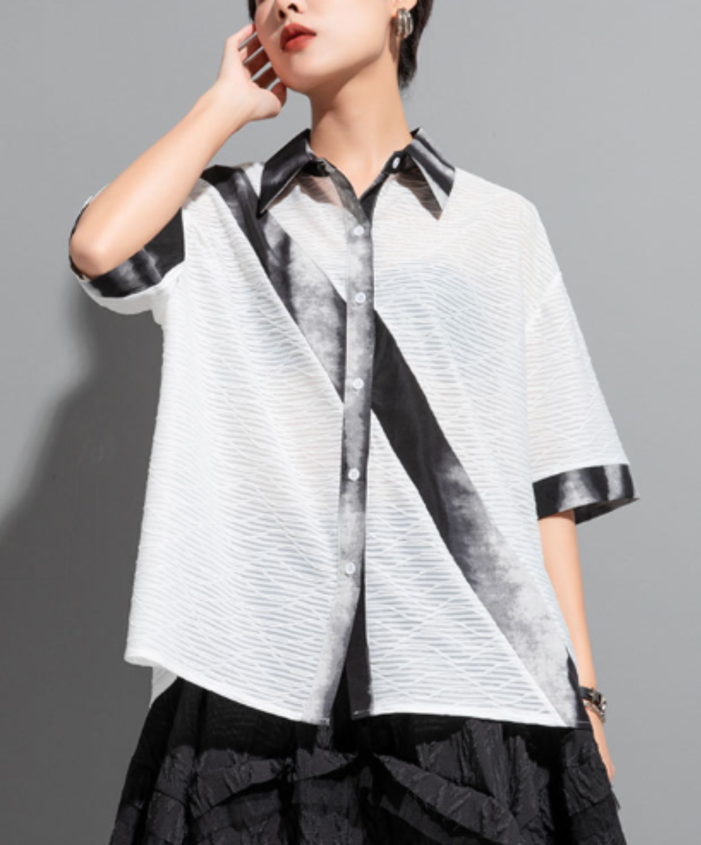 lightweight patchwork shirt EN2941