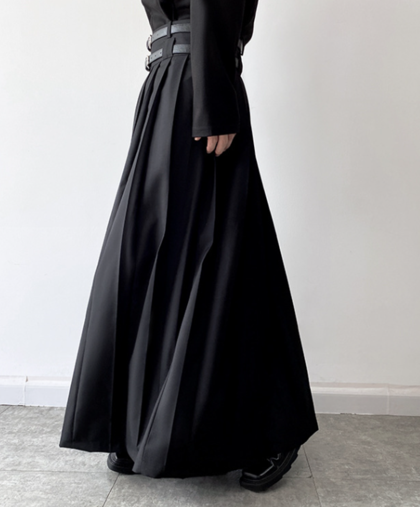【style96】dark mode outfit set EN2870（jacket + shirt + skirt set）