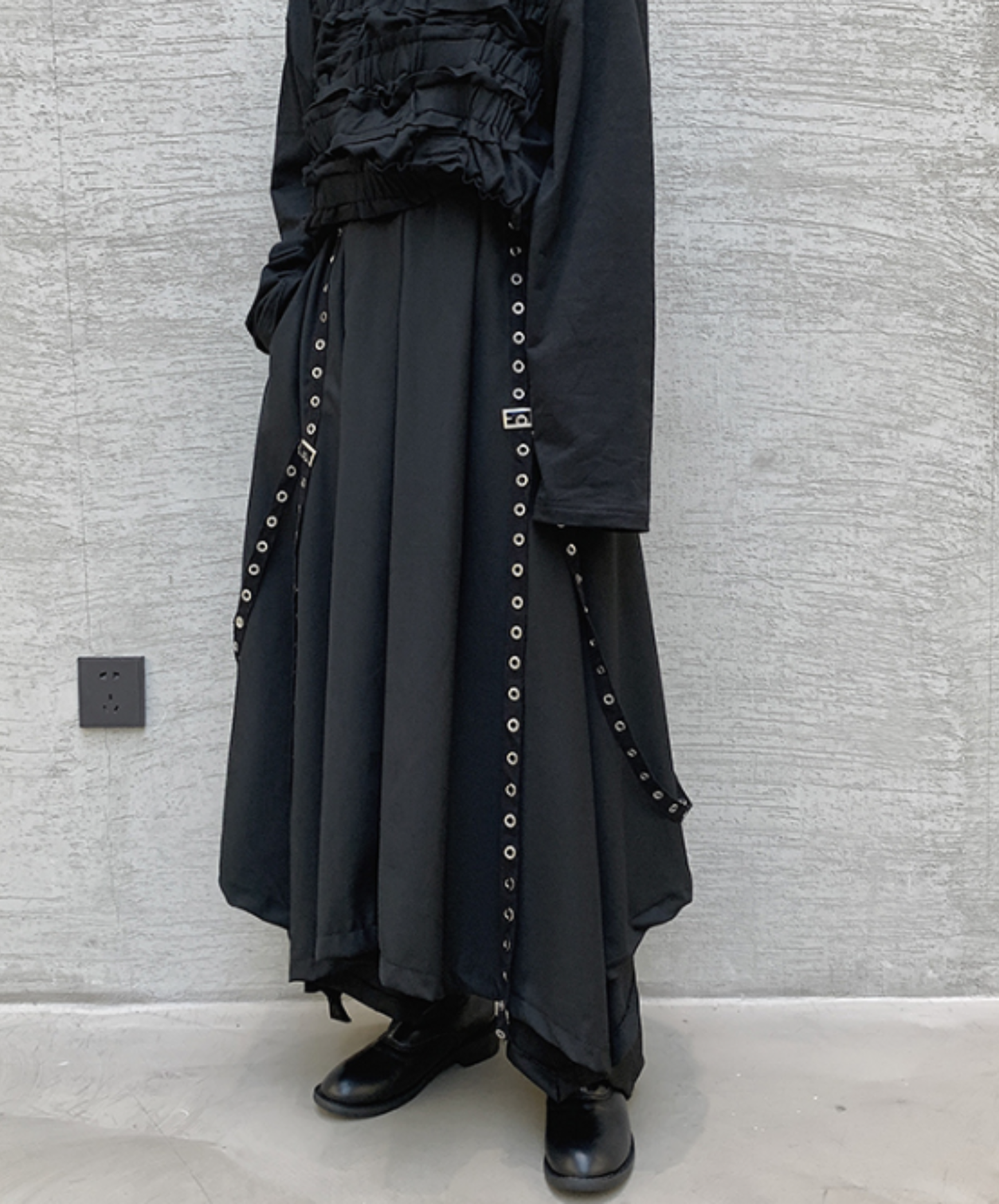 【style79】dark mode outfit set EN2535（jacket + shirt + pants set）
