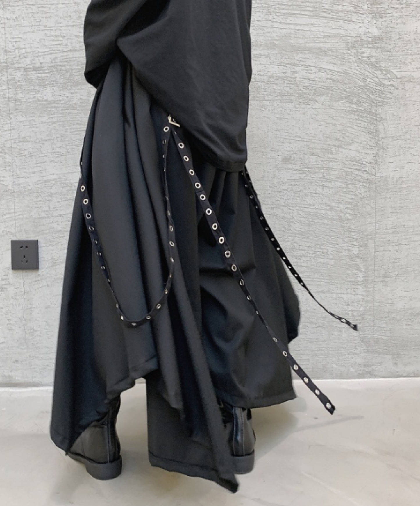 【style100】dark mode outfit set EN2994（shirt + necktie + pants set）