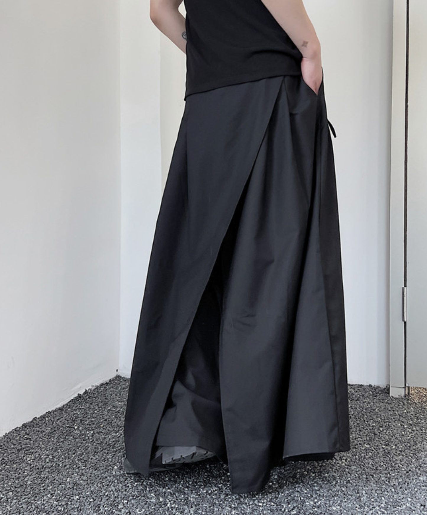 【style105】dark mode outfit set EN3059（vest + t-shirt + pants set）