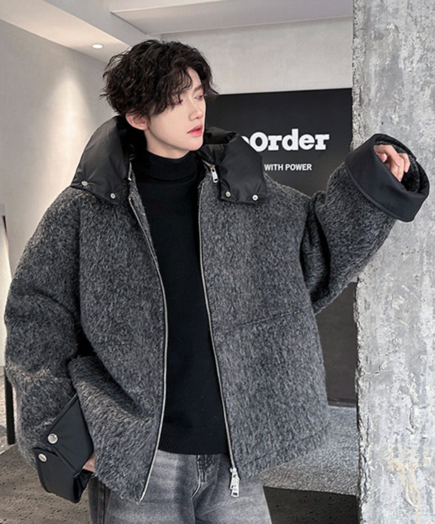 detachable hood jacket EN2554