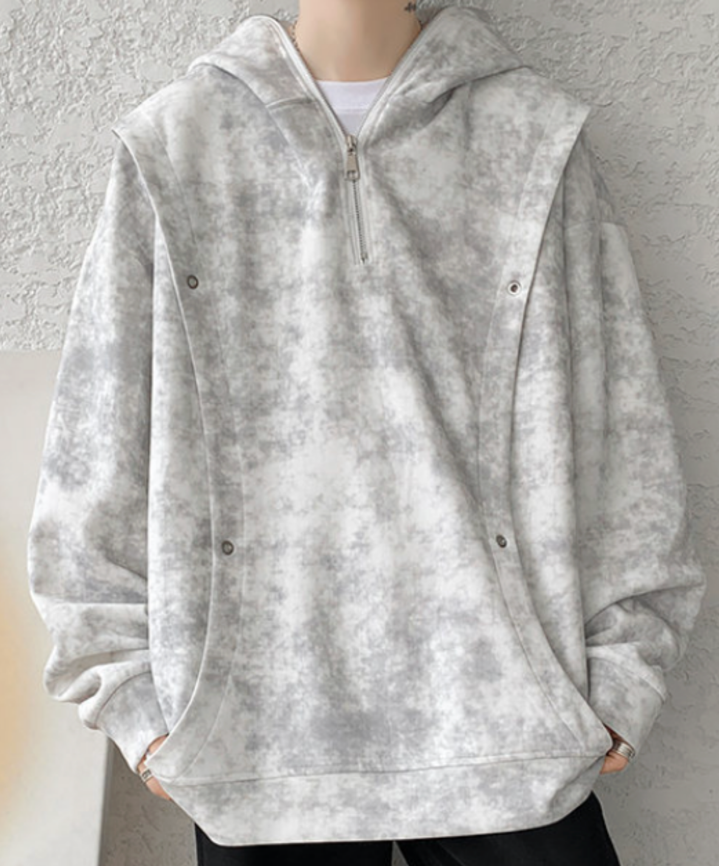 tie-dyed, thick and loose hoodie EN2744