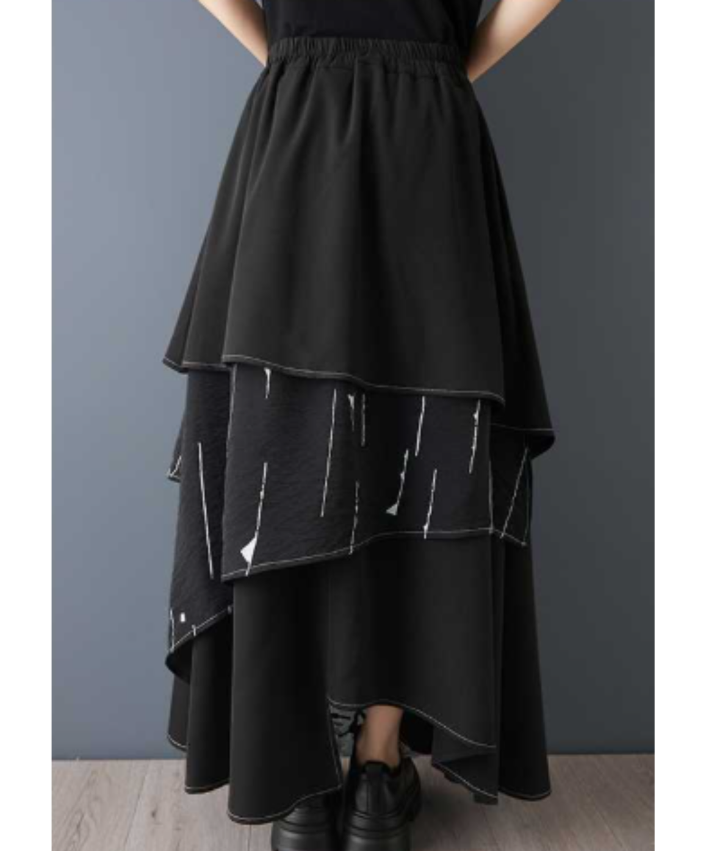 【style110】dark mode outfit set EN3186（vest + shirt + skirt set）