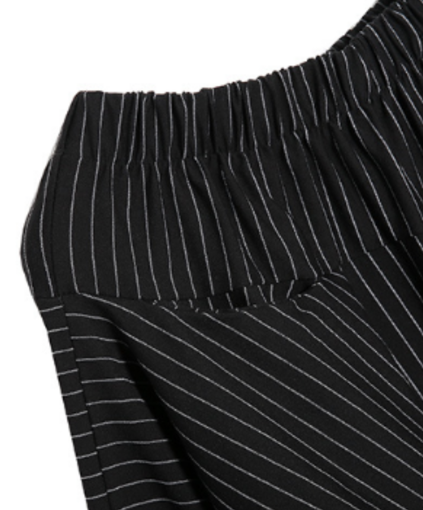 dark stripe cropped wide pants EN1068