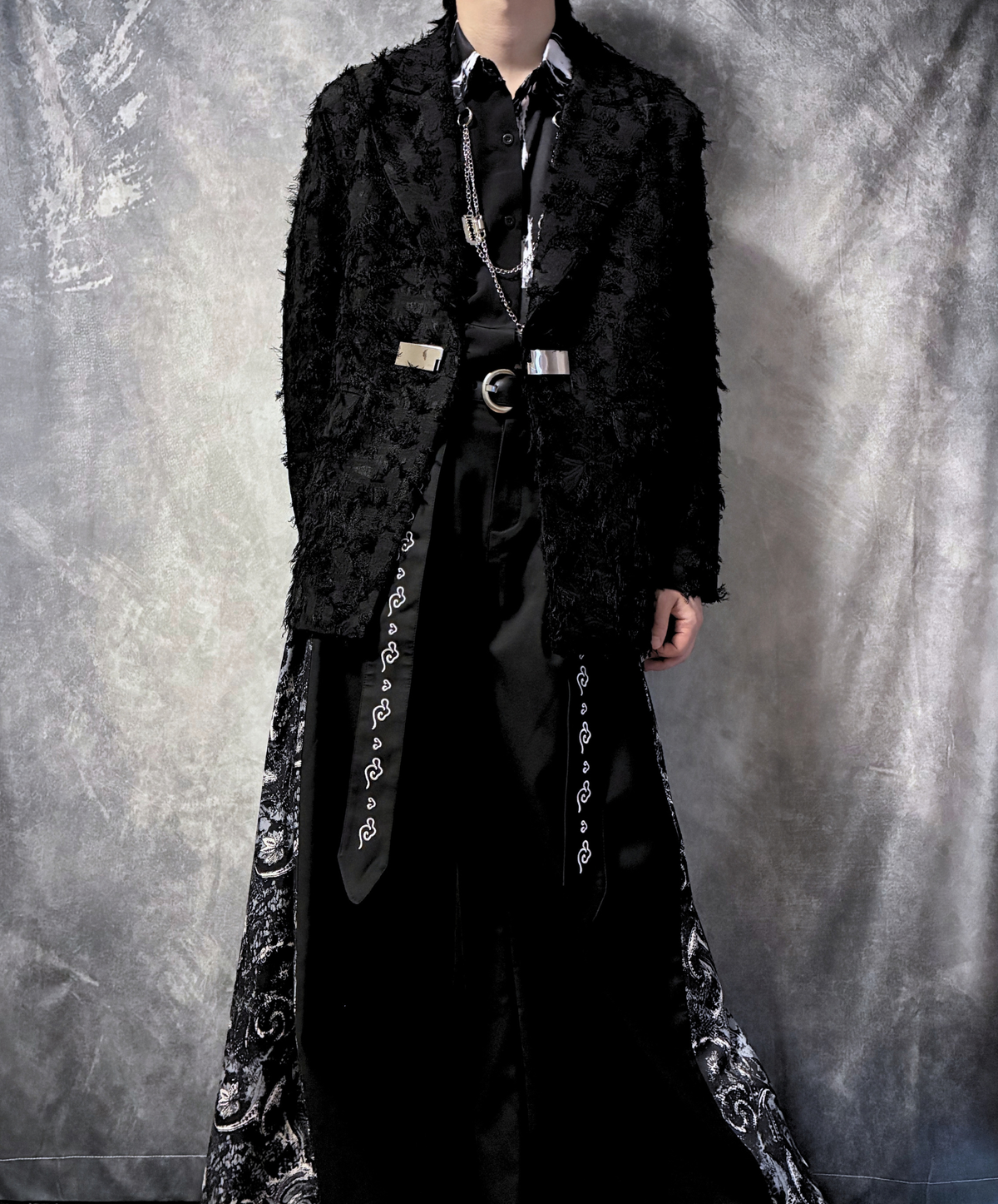 3d fringe metal buckle jacket EN3168