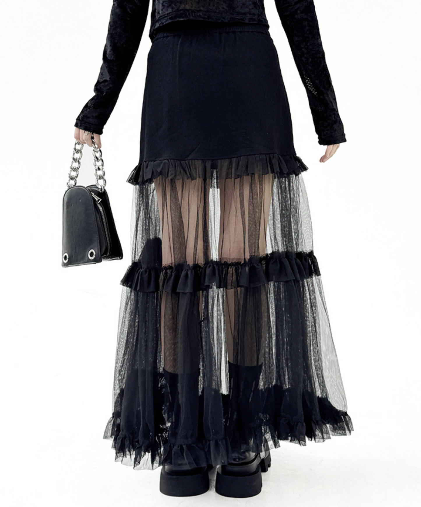 tulle tiered frills skirt EN2306