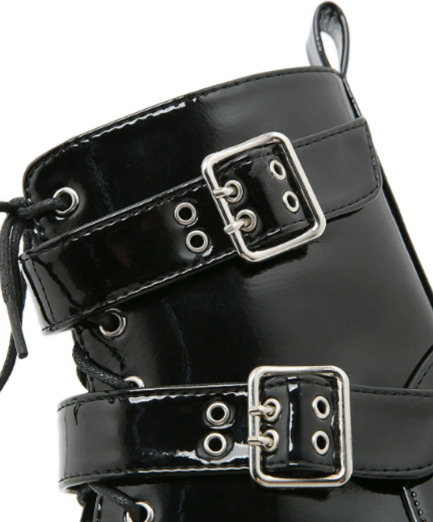 enamel-like buckle design boots EN1228