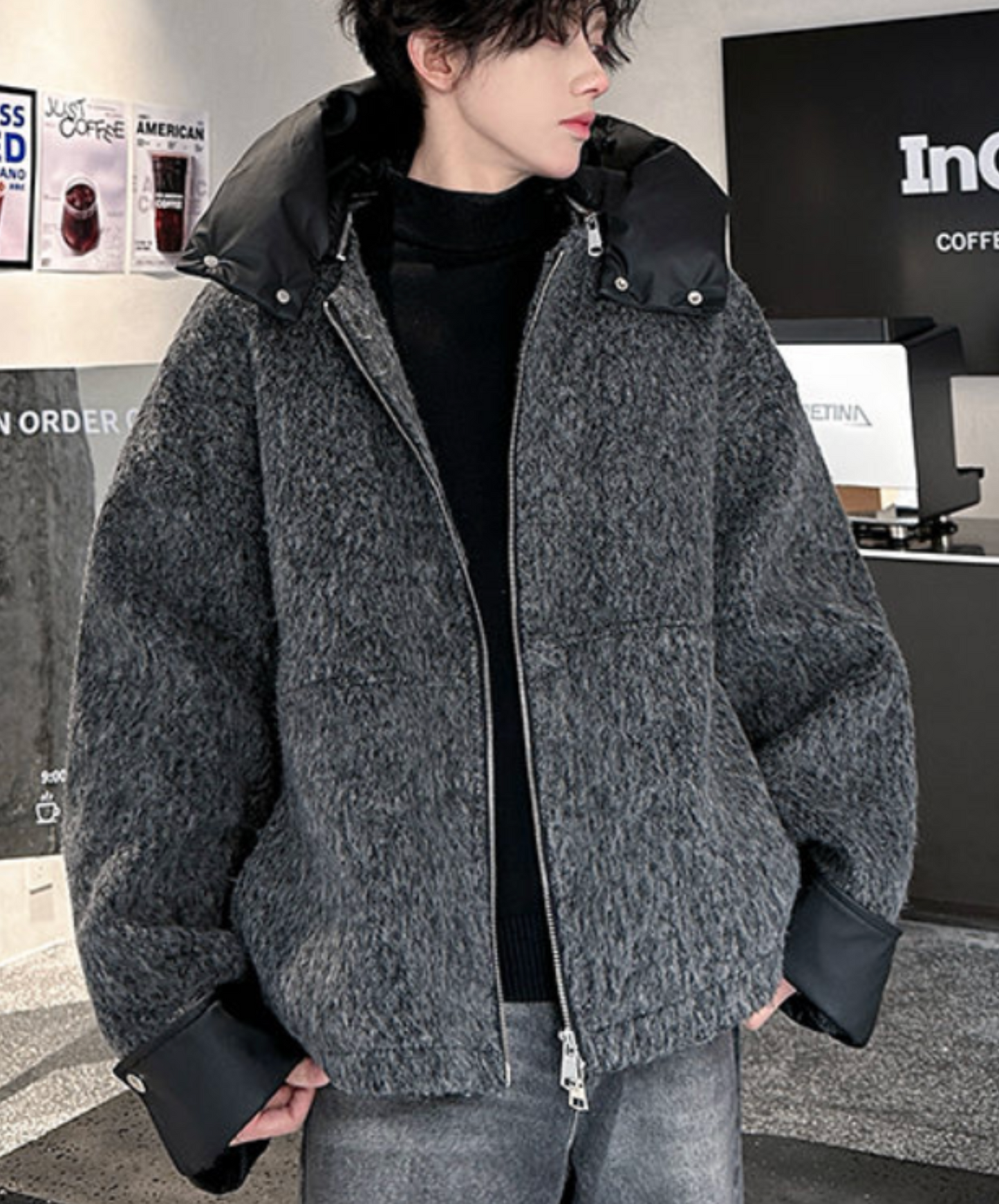 detachable hood jacket EN2554