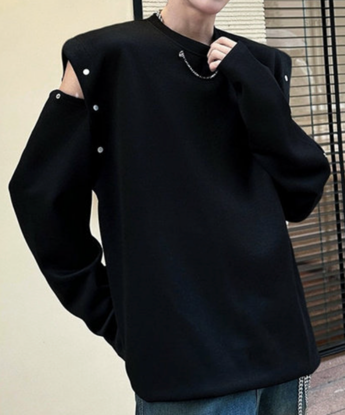 2-way removable sleeves t-shirt EN2648