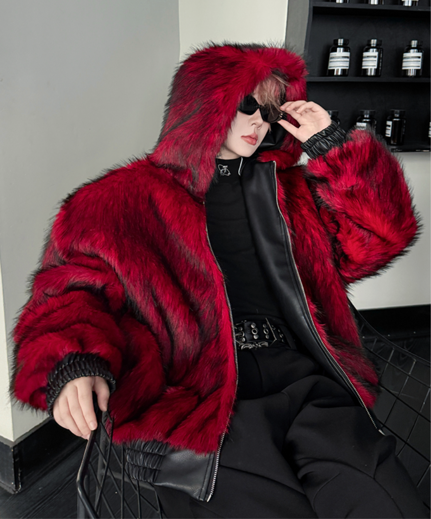 reversible faux fur jacket EN2603