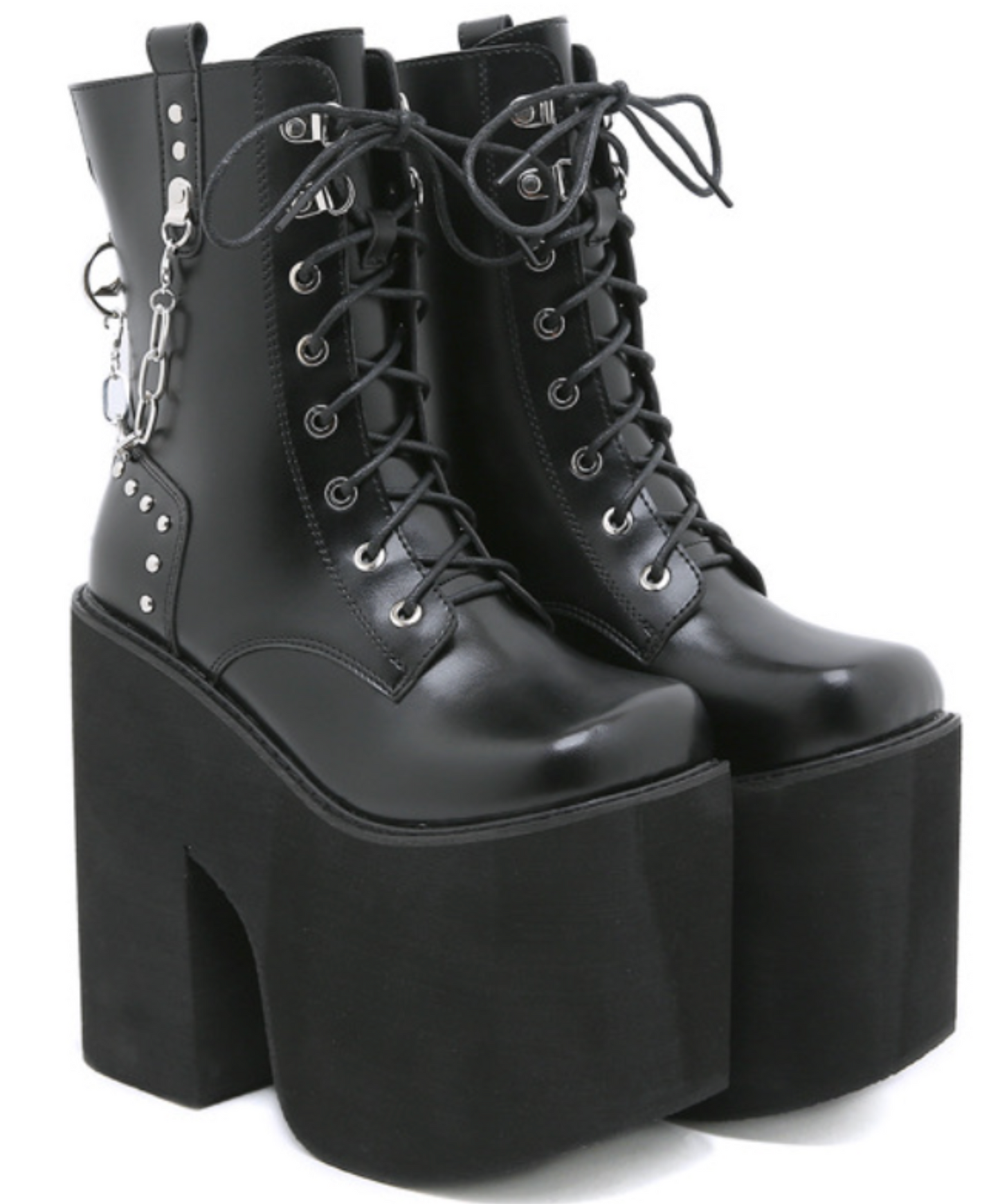 ultra high heel lace-up boots EN2580