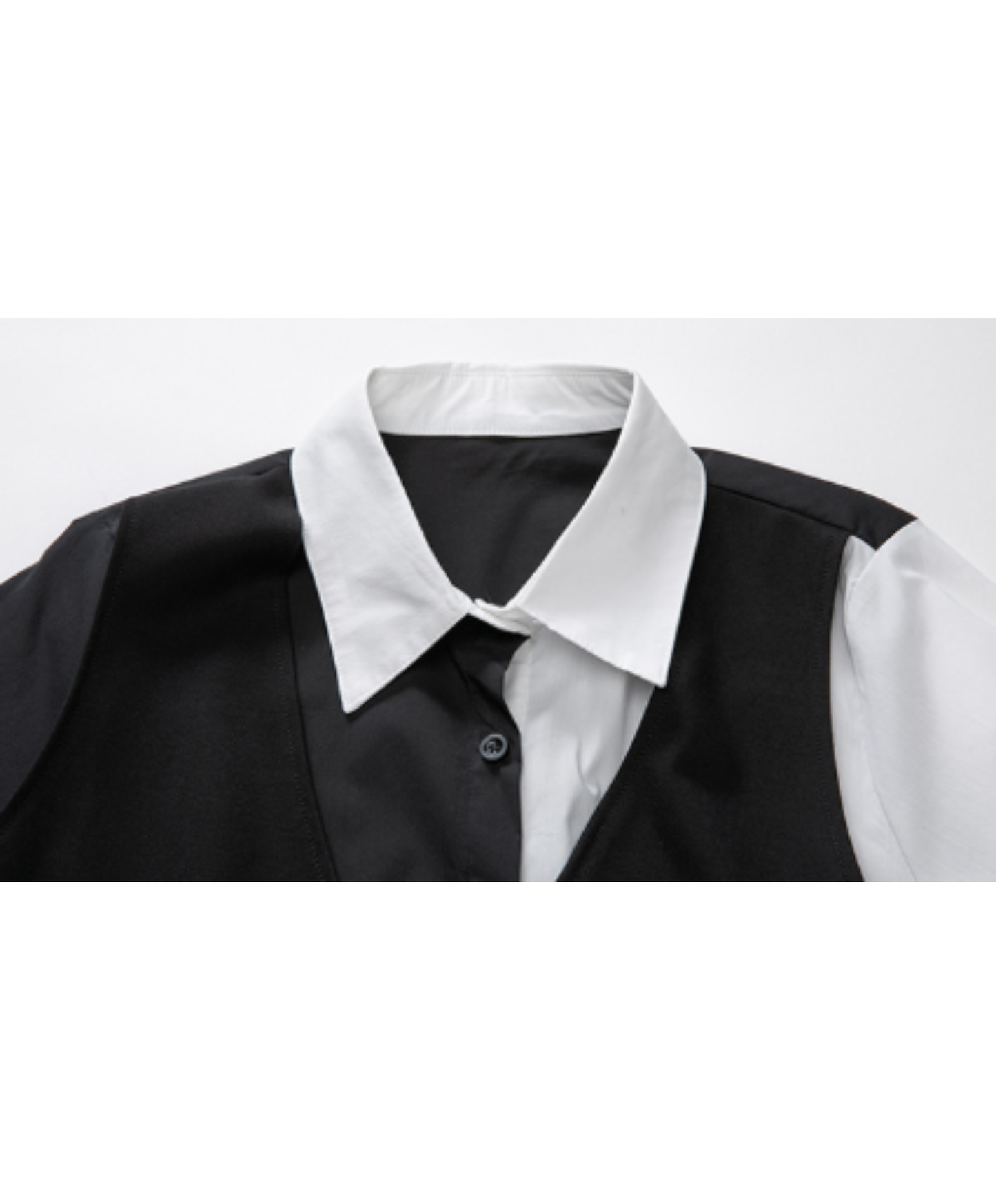 Includes a faux-layered vest shirt EN3118