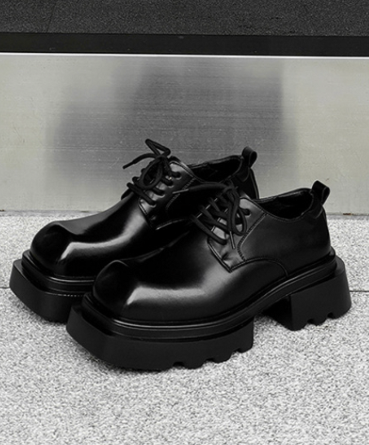 lace-up square toe shoes EN2378