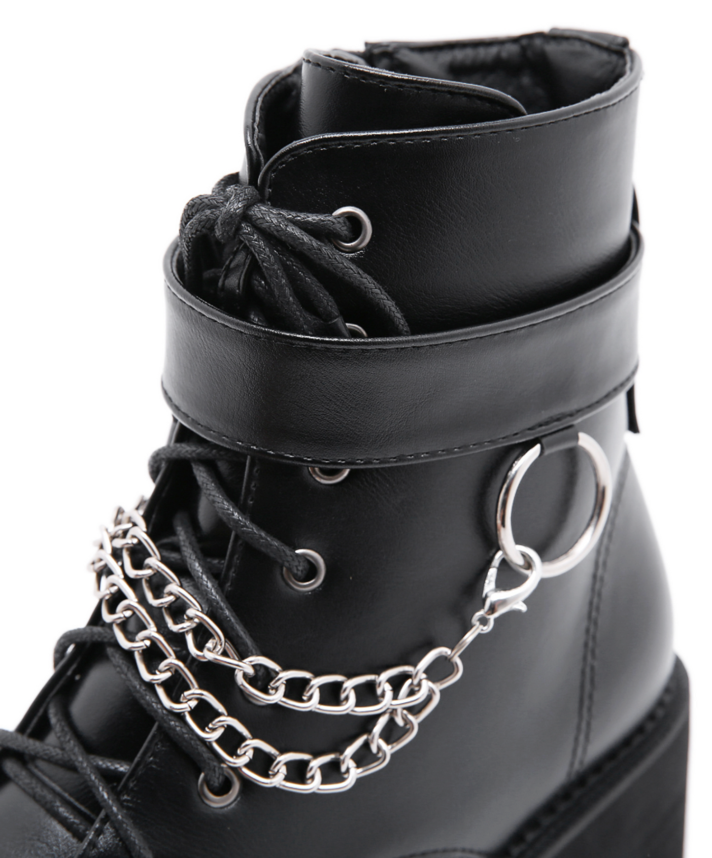 ring chain waterproof platform boots EN2608
