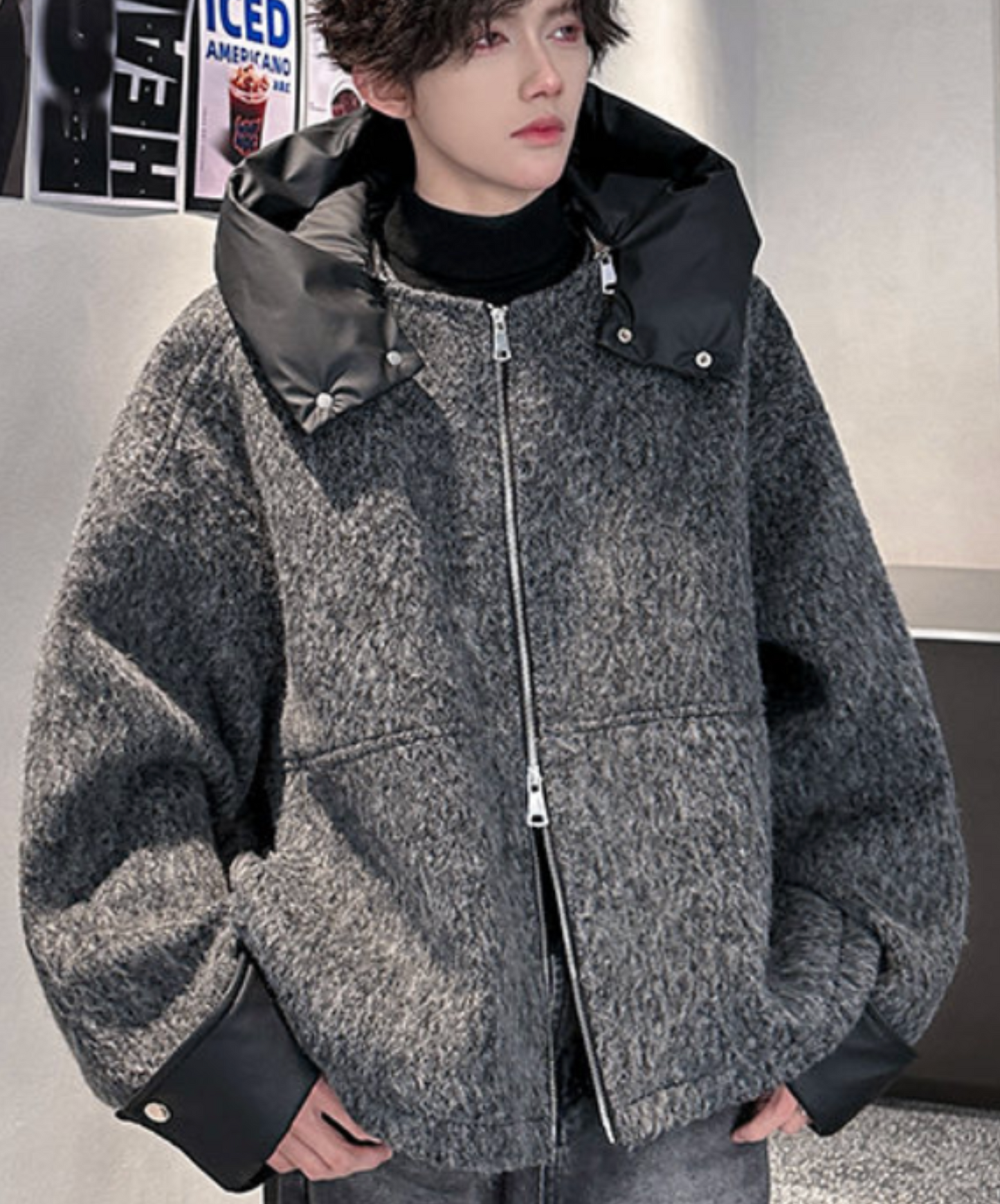 detachable hood jacket EN2554