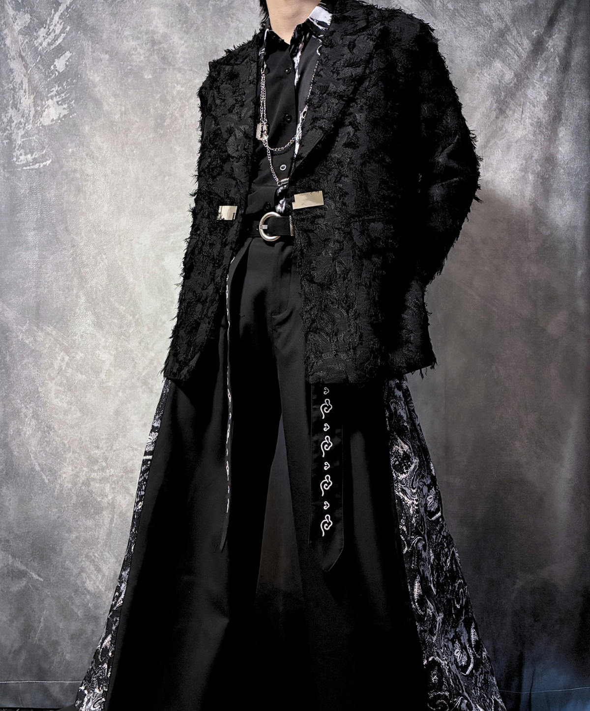 3d fringe metal buckle jacket EN3168