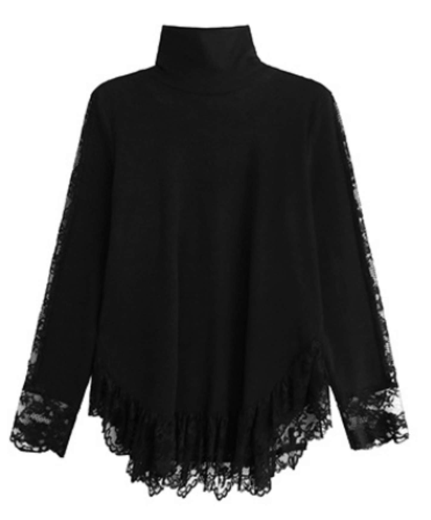 lace line frills t-shirt EN2446