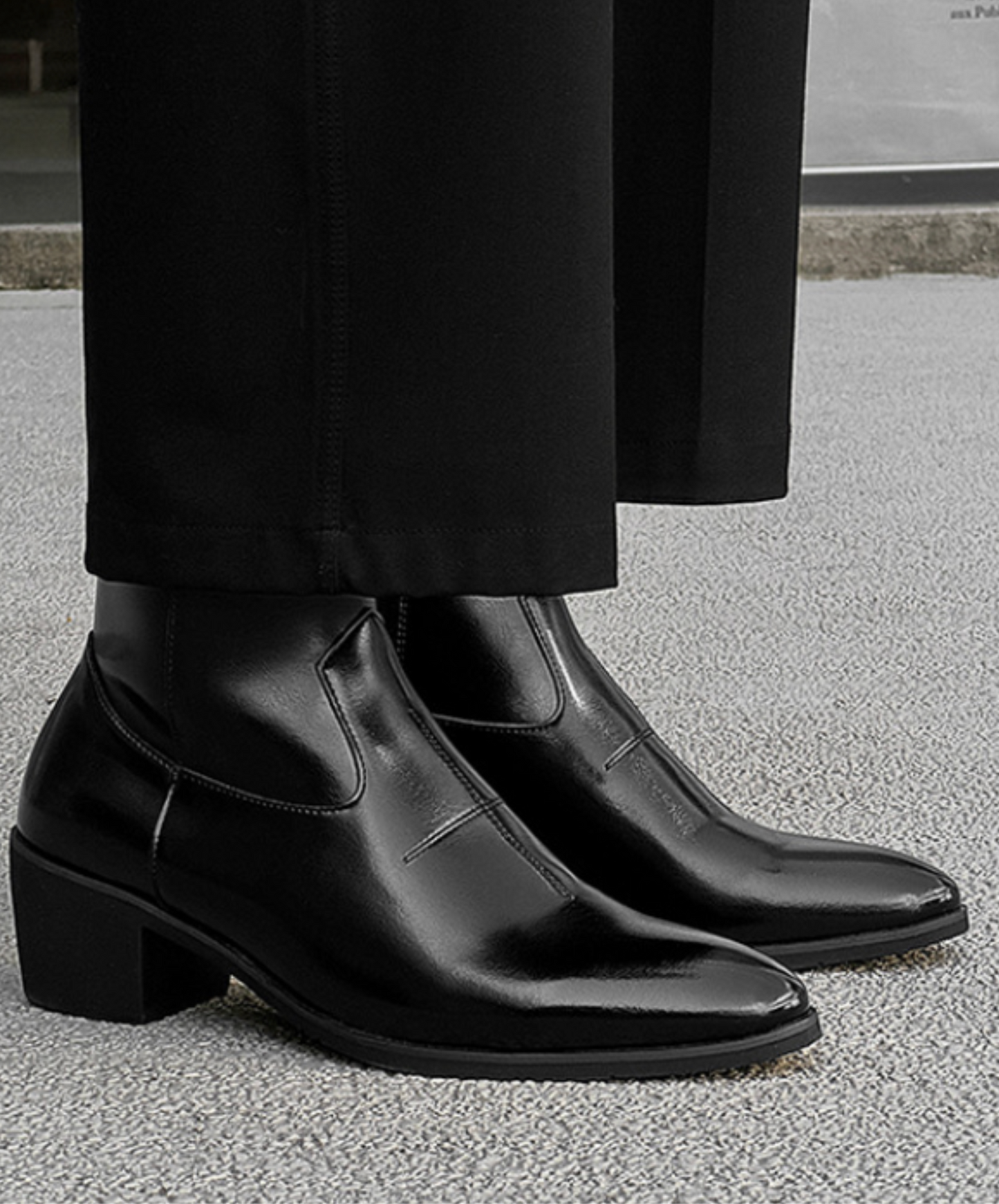 british style simple thick heels boots EN2501