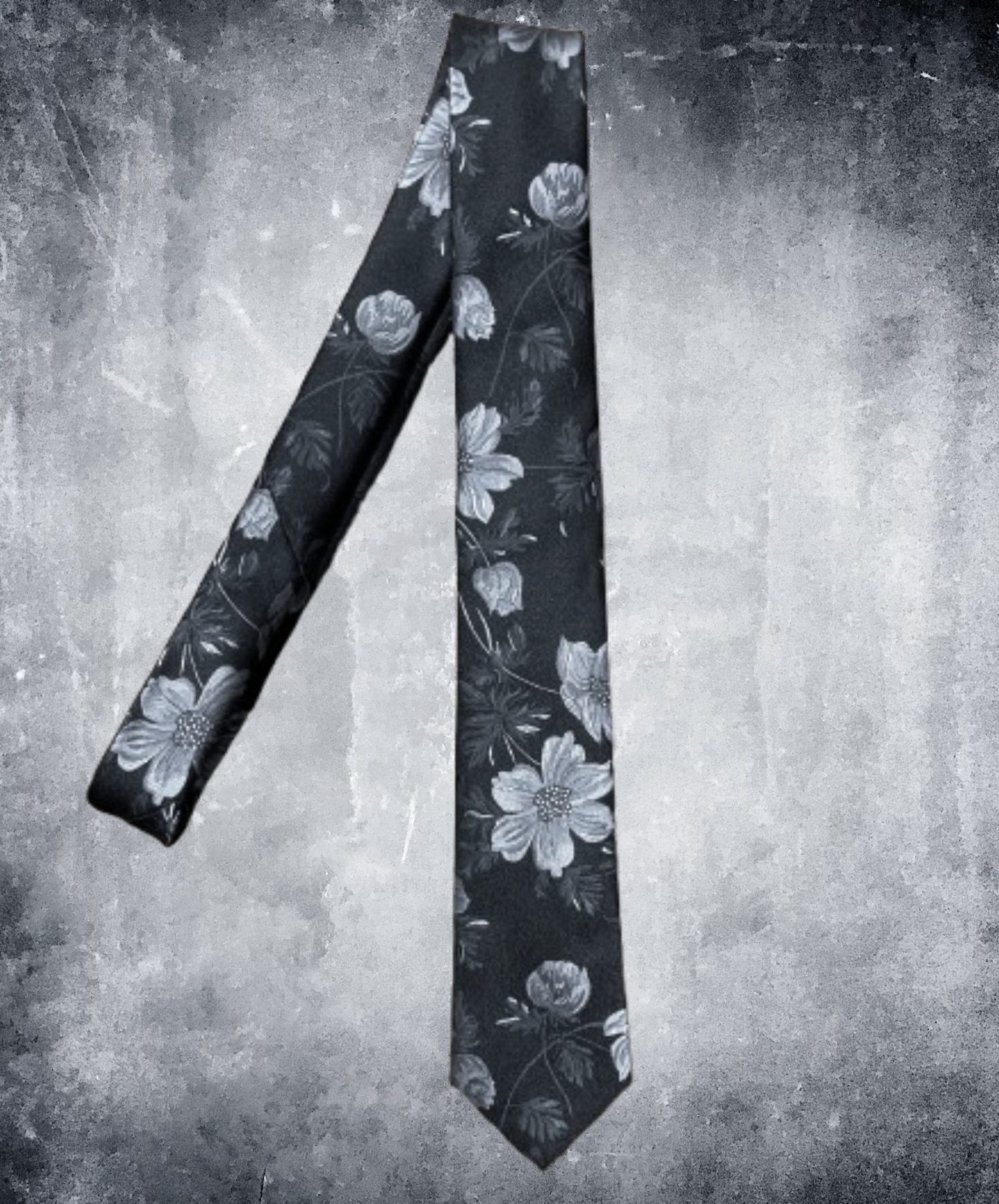 monotone flower necktie EN1904