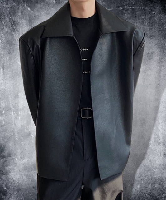 dark smooth leather jacket EN1472