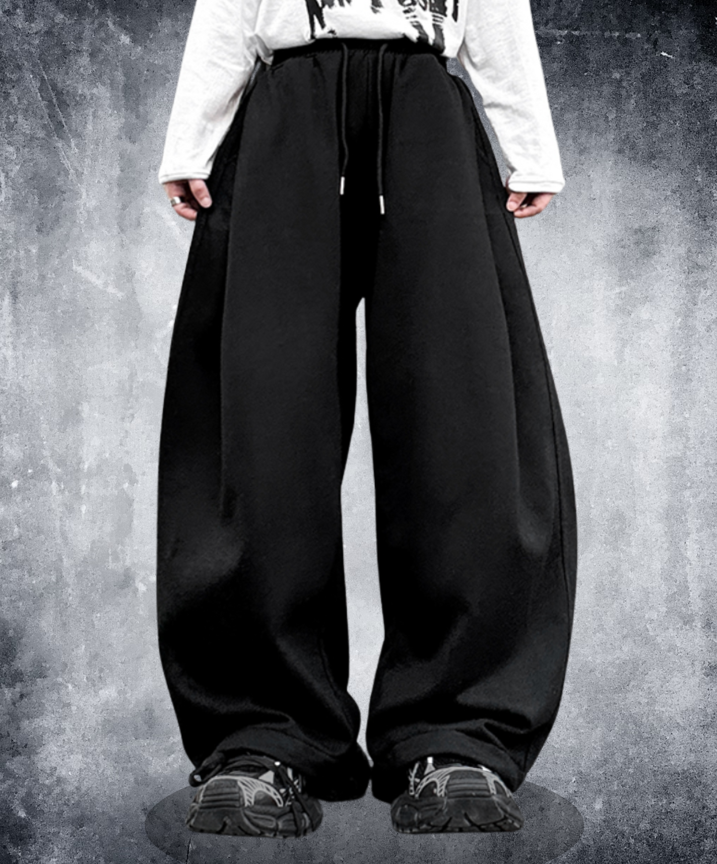 casual volume silhouette sweatshirt wide pants EN2101