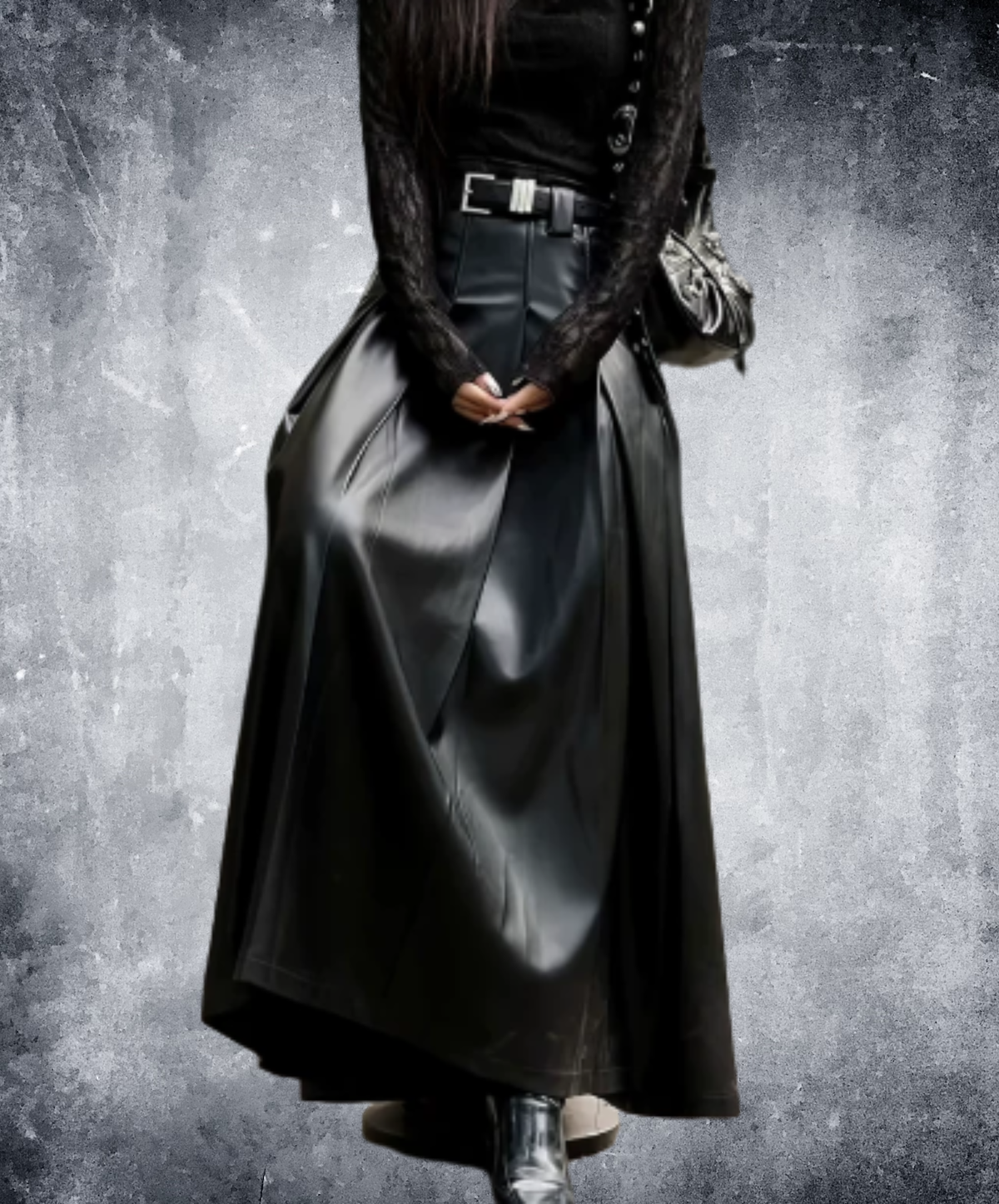 tucked drape with a flap-style look skirt EN3225
