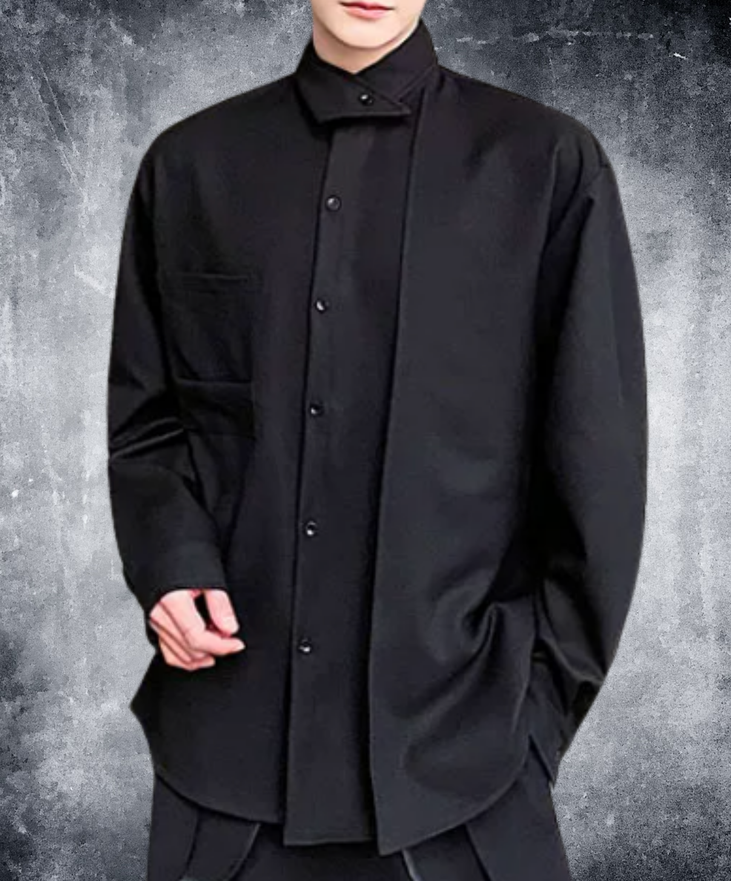 asymmetrical design, irregular shirt EN2863