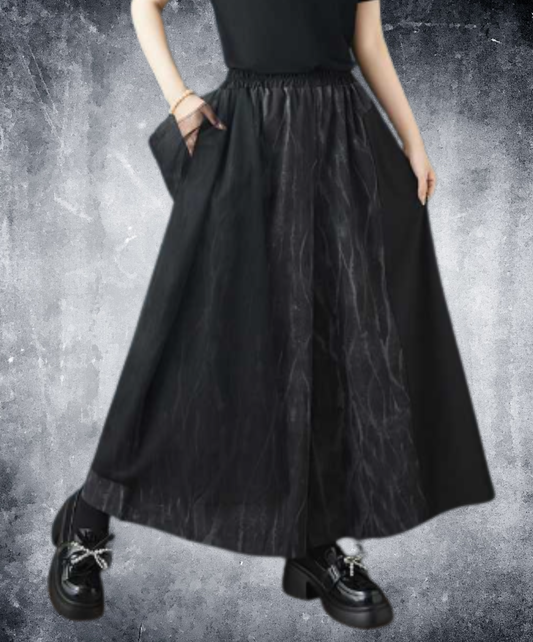 casual mesh patchwork style wide pants EN3053