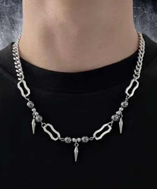 punk style with rivets necklace EN2597