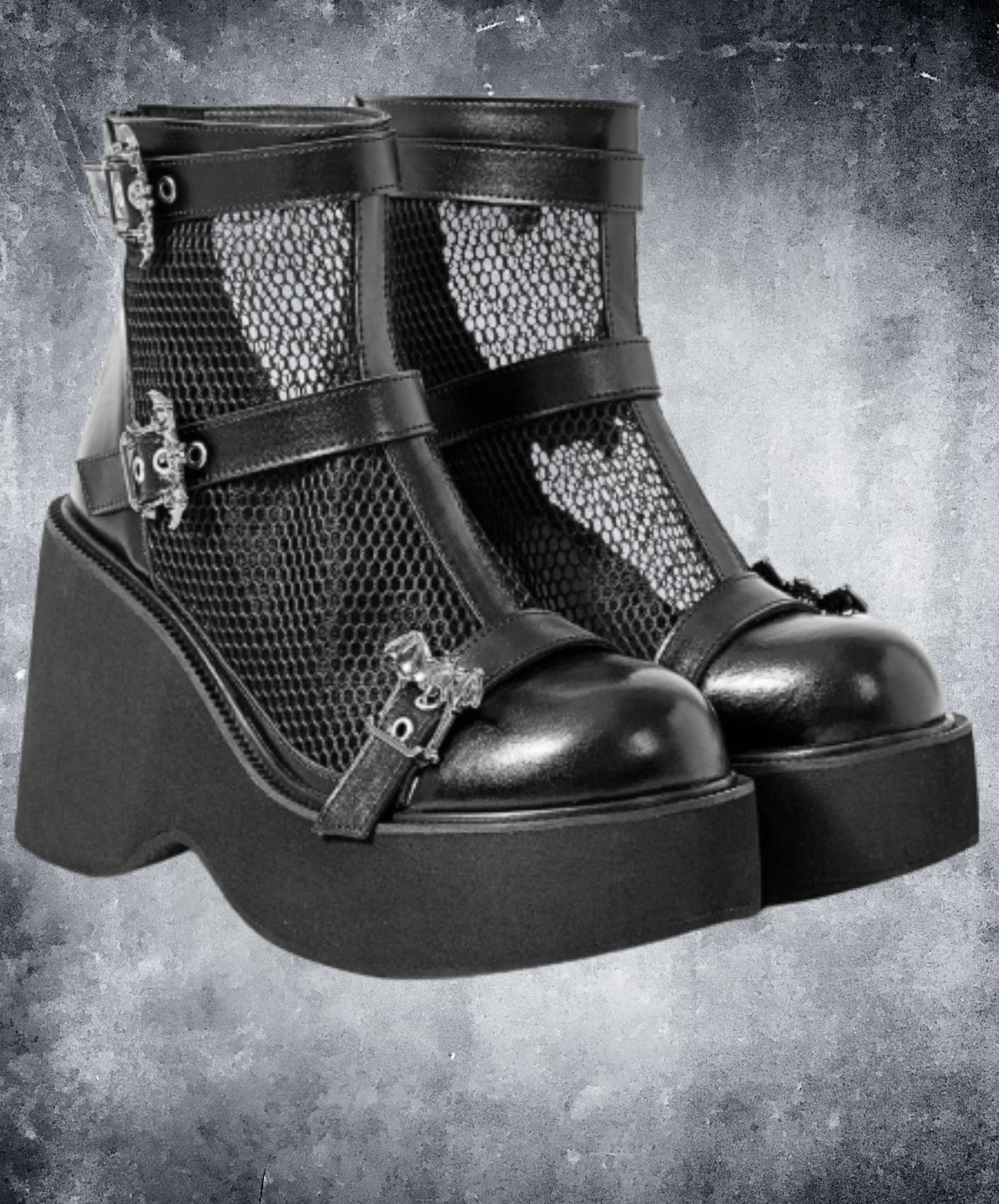round toe mesh bat boots EN2963