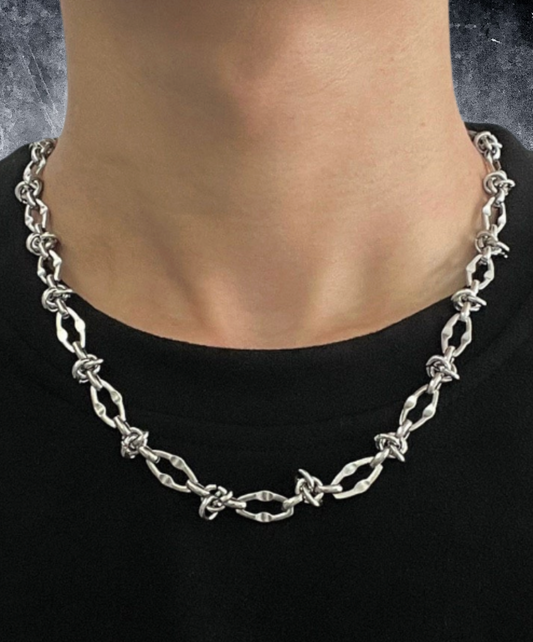 angular chain punk necklace EN2643