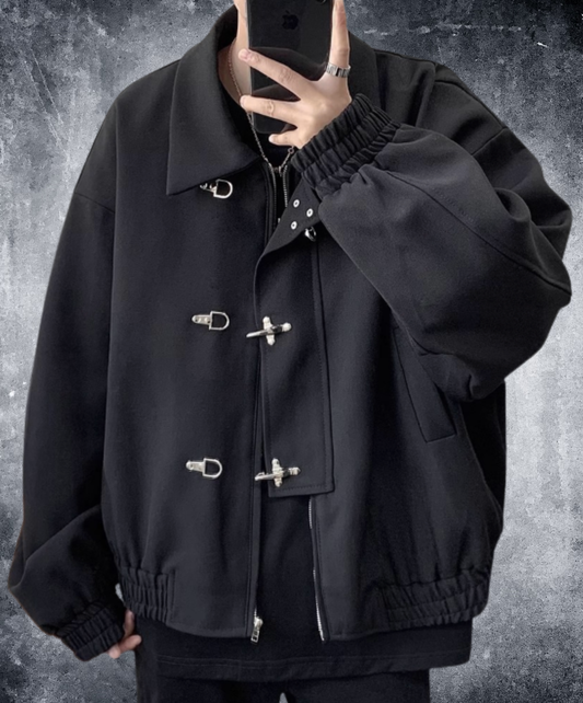 airplane button windproof jacket EN2733