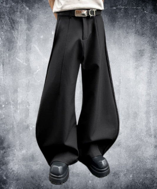 three-dimensional pleats wide pants EN2922