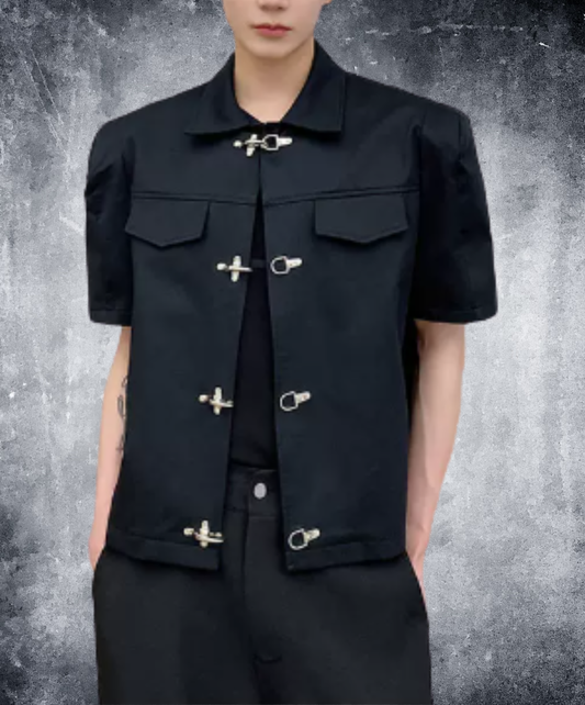 airplane button slim shirt EN2899