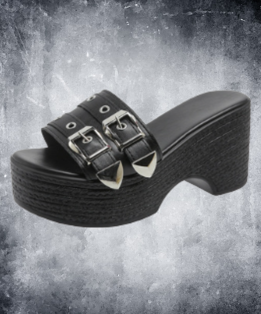 wide belt wedge heels sandals EN2882