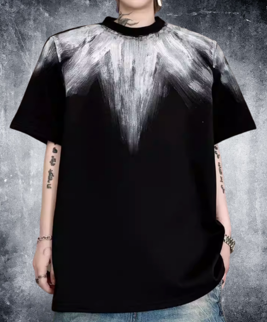 radial pattern short sleeves t-shirt EN2824