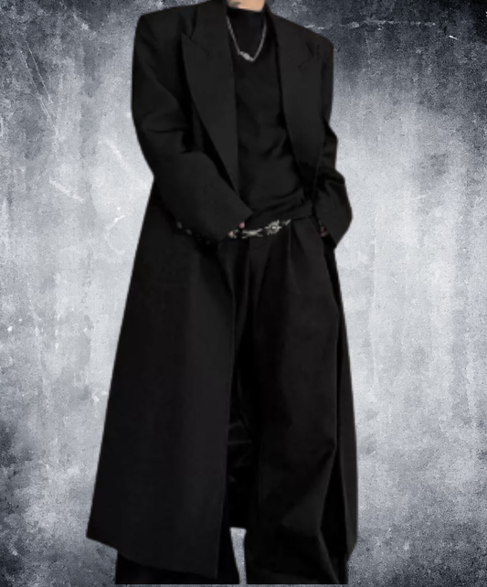 sharp peaked lapel coat EN3235