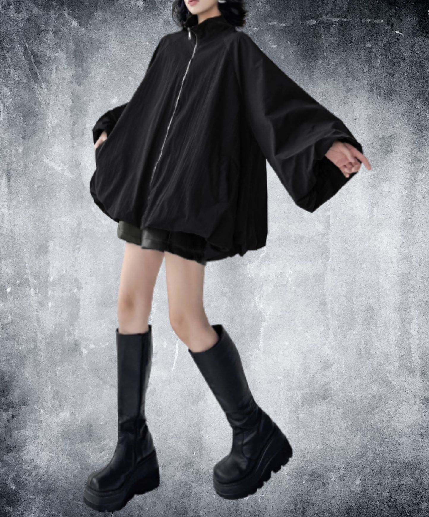 a-line dress with floral sleeves jacket EN3102