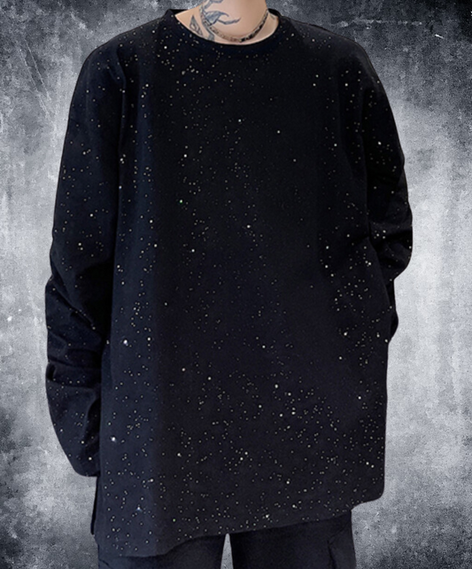 starry sequins design long t-shirt EN1828
