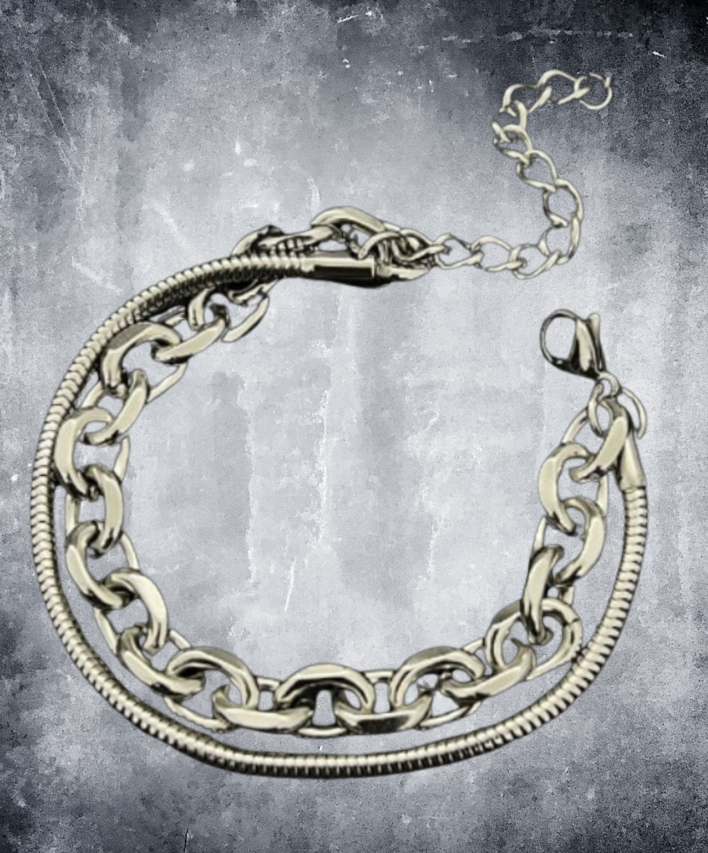 two types of chain stacked bracelet EN2568