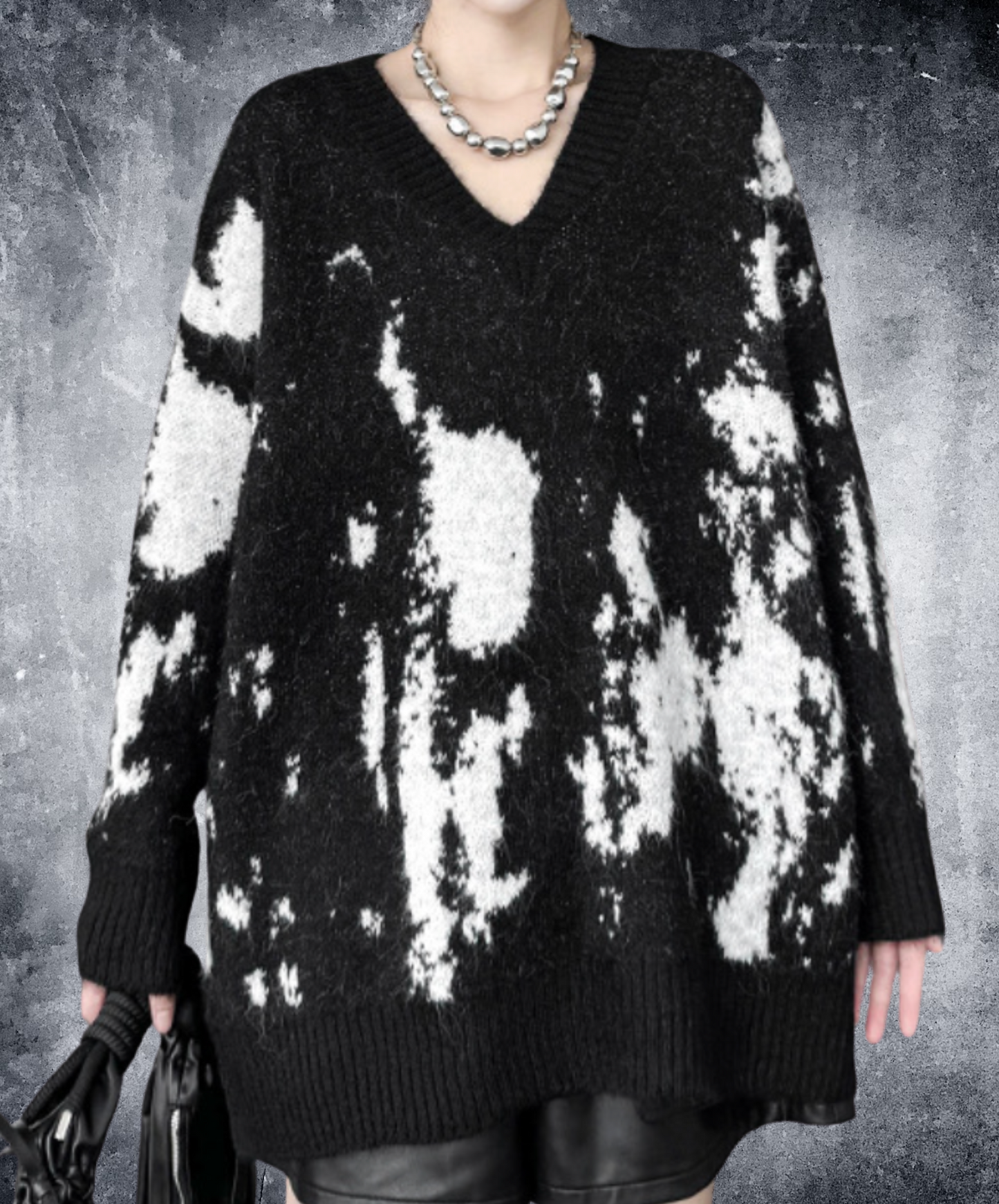 colorblock v-neck sweater EN2576