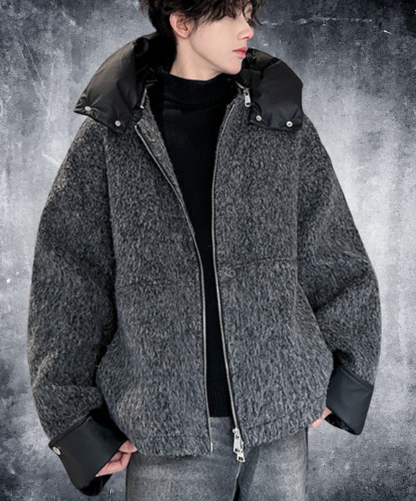 detachable hood jacket EN2554