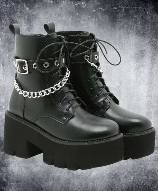 smooth belt and chain boots EN2802