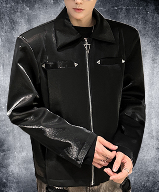 triangle charm zipper jacket EN2473